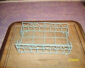 Light Aqua Painted Metal Napkin / Tissue Box Holder--Free Shipping in the US