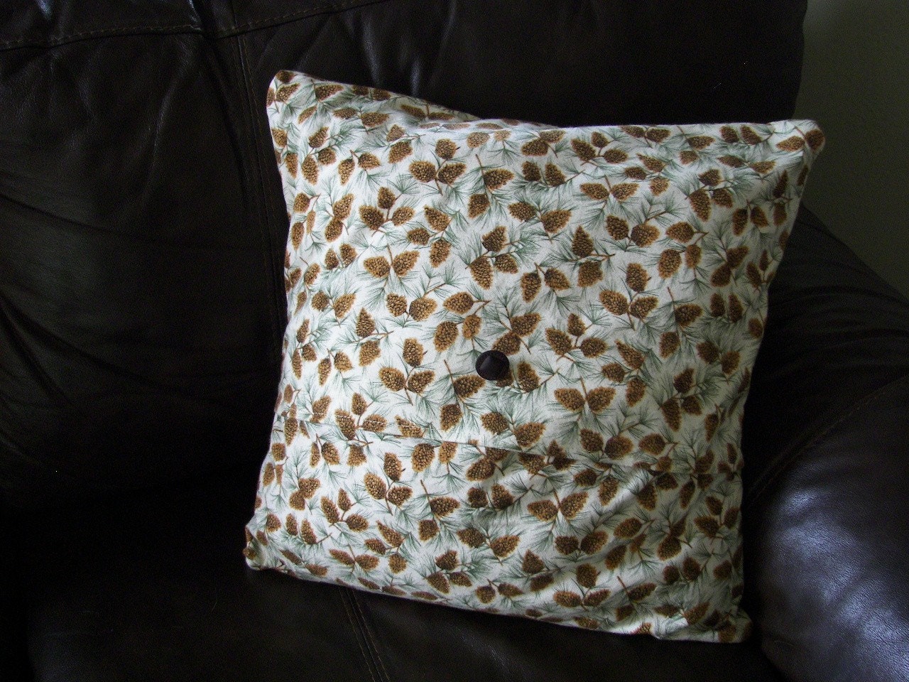 Pillow Covers(pair) Pine Cone Print 18x18