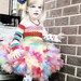 Clown Costume Petti Tutu set plus legwarmers and bow