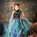 Peacock tutu dress for pageants, weddings, portraits 12m 18m 2t 3t 4t