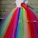 Rainbow Tutu Dress for pageants weddings birthdays or dress up 12m 18m 2t 3t 4t