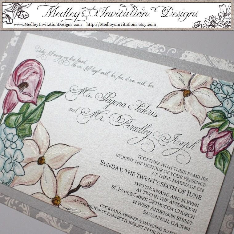 Enchanting Pink, Coral, and Blue Floral