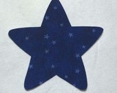 Six star appliques- blue star