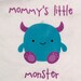 halloween blue monster baby/toddler shirt or bodysuit in sizes NB to youth