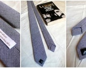 The Guillotine, skinny tie necktie (steel grey)