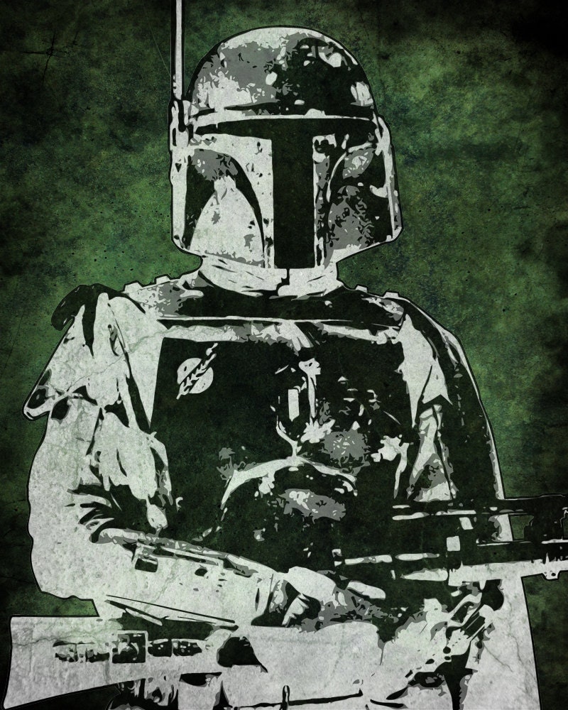 Boba Fett from Star Wars Pop Art Print 8 x 10