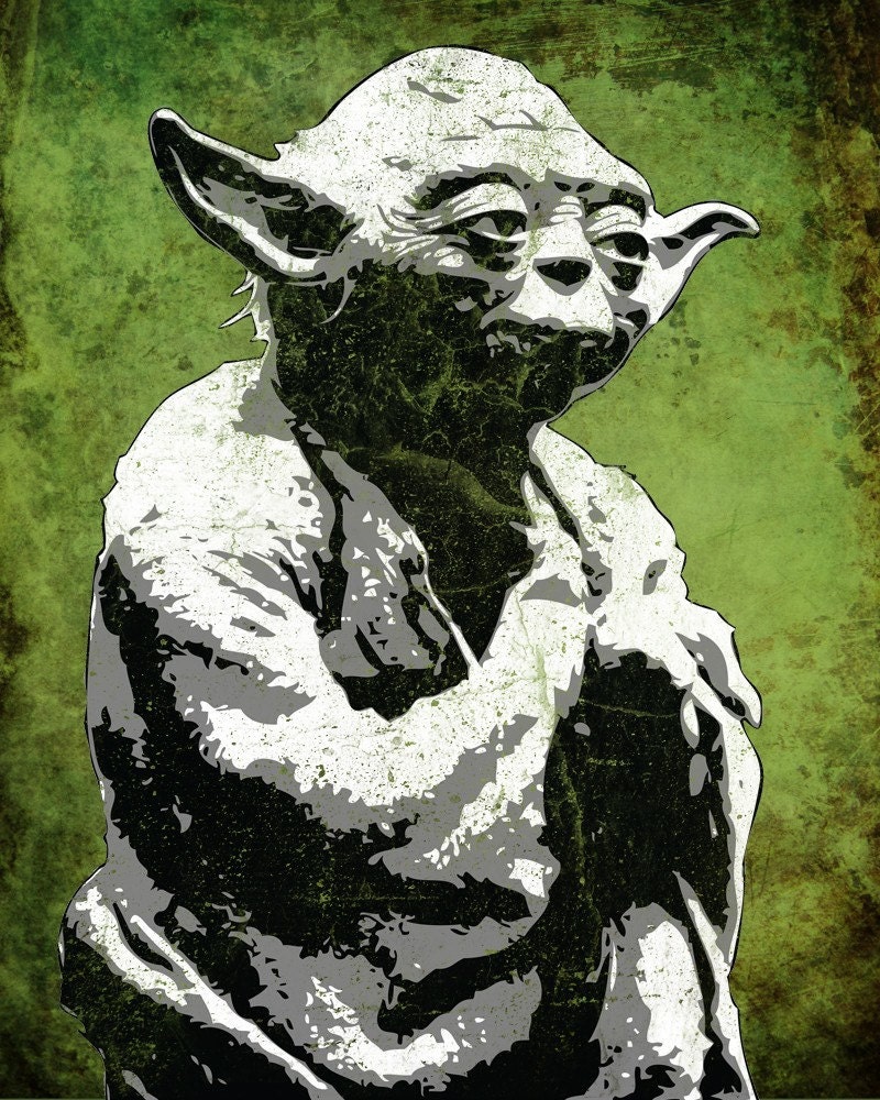 Star Wars Yoda from the Star Wars Saga Pop Art Print 8 x 10