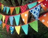Circus Bunting Fabric Party Flags size small Il_170x135
