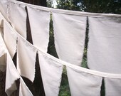 Prayer Flag Bunting- 3 Strands of Natural Cotton Flags Ready to personalize. Perfect for Weddings, Retirement, Office Parties, Birthdays