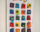 Advent Calendar Personalized Whimsical Colorful Fabrics fill yourself.