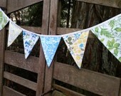 Bunting Flags Fabric Spring Garden Yellow Green Aqua Blue Il_170x135