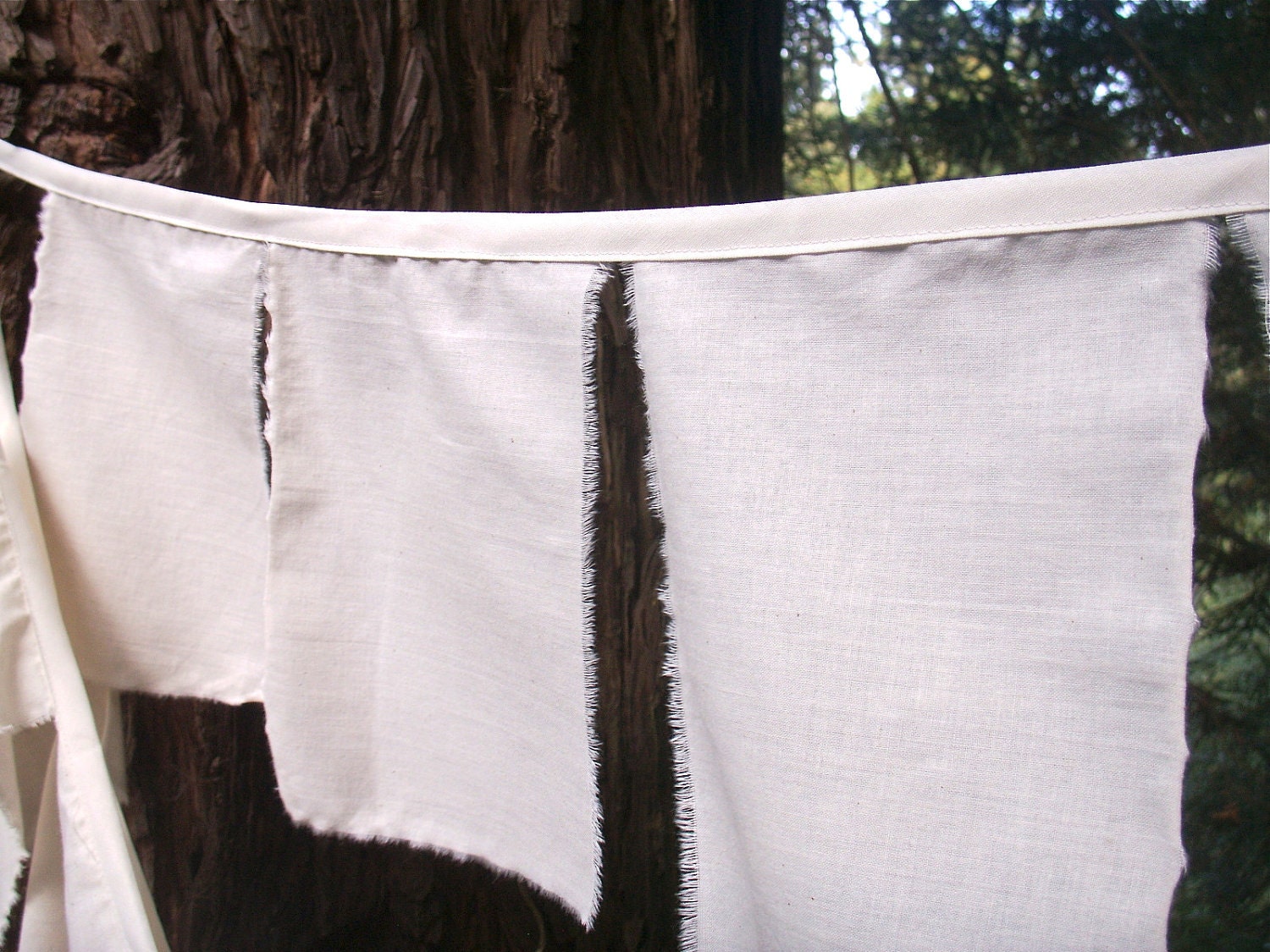 Prayer Flag Bunting- 1 Strand of Natural Cotton Flags Ready to personalize. As Seen in BRIDES Magazine for Weddings, Birthdays, Retirement Il_570xn