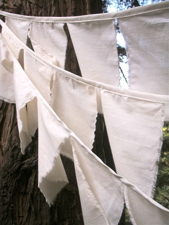 Prayer Flag Bunting- 10 Strands of Natural Cotton Flags Ready to personalize. Perfect for Weddings, Retirement, Office Parties, Birthdays Il_570xn