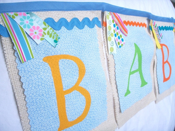 Welcome Baby Bunting - hand painted fabric Il_570xn