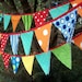 Circus Bunting Fabric Party Flags size small