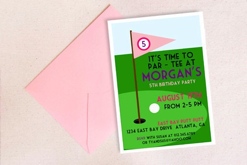 Golf Birthday Par - Tee Invite (DIY Printable Download)