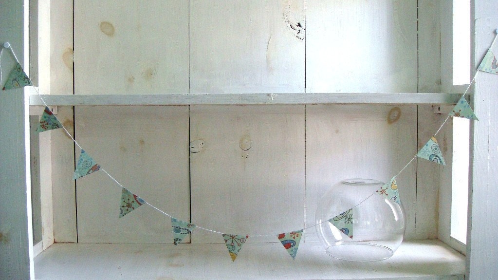 Mini Paper Bunting in Outer Space