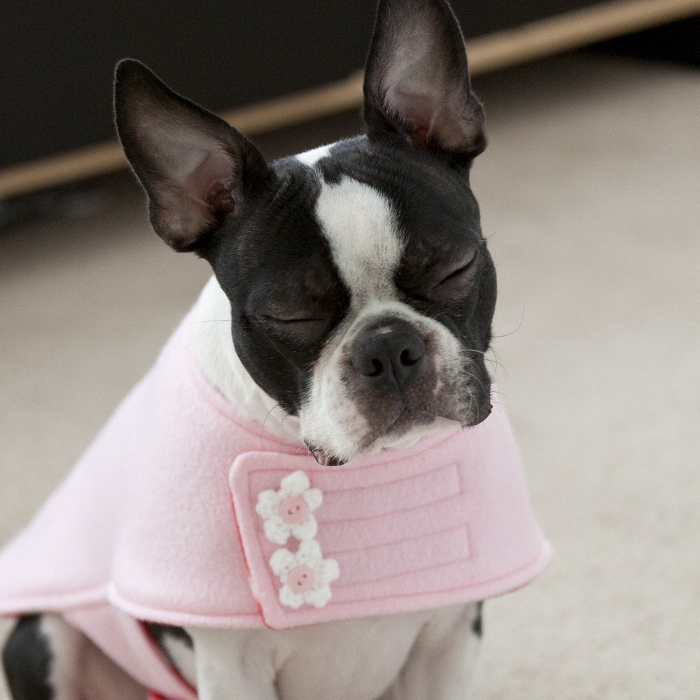 Reversible Polka Dot Print & Pink Dog Coat (Medium) - Free Shipping Worldwide