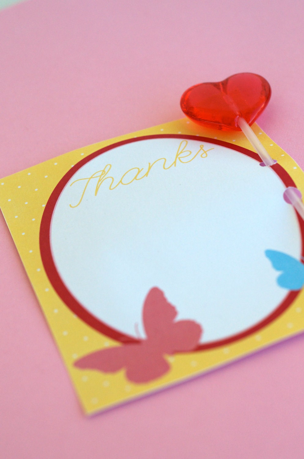 Vintage Butterfly Tea Party Birthday PRINTABLE Thank You Cards by Love The Day Il_170x135
