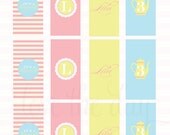 Frilly Tea Party Birthday PRINTABLE Mini Candy Bar Wrappers from Love The Day