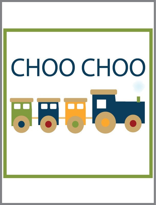 CHOO CHOO Train Party Sign (PRINTABLE) Il_570xn