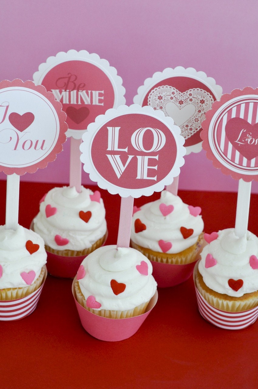 Red and Pink Traditional Valentine PRINTABLE Party by Love The Day Il_570xn