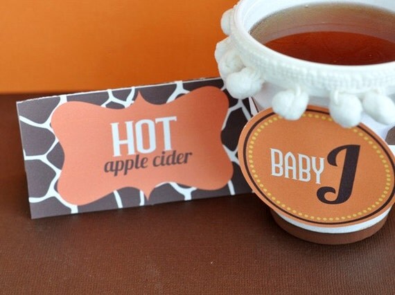 Giraffe Baby Shower PRINTABLE Food Labels by Love The Day Il_570xn