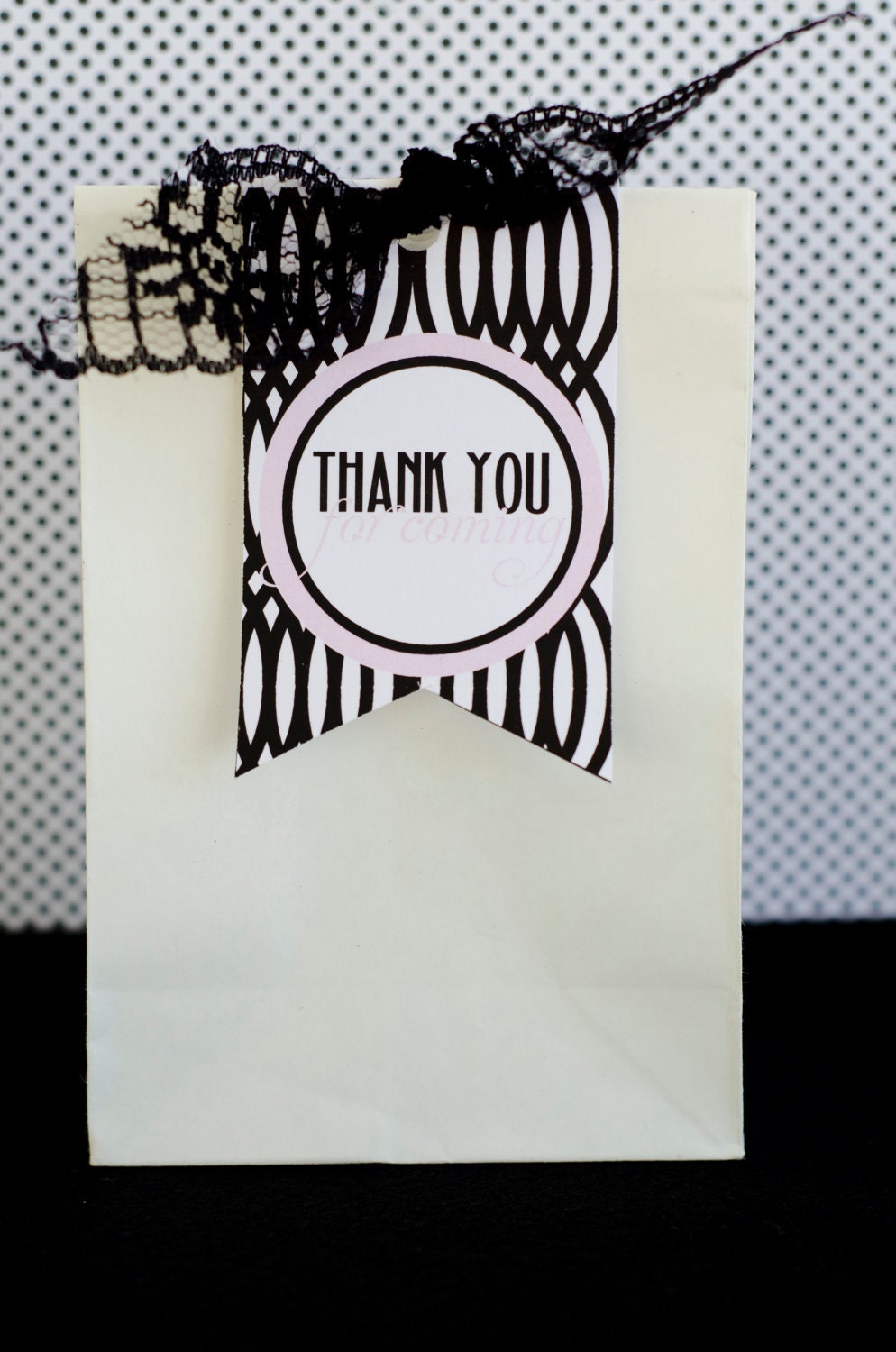 PRINTABLE FAVOR TAGS - Modern Back and Pink Birthday Party Collection by Love The Day Il_570xn