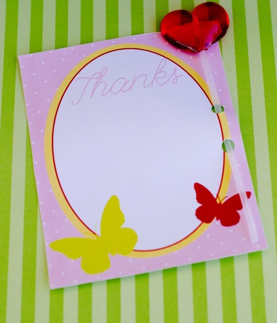 PRINTABLE THANK YOU - Butterfly Tea Party Birthday by Love The Day Il_570xn