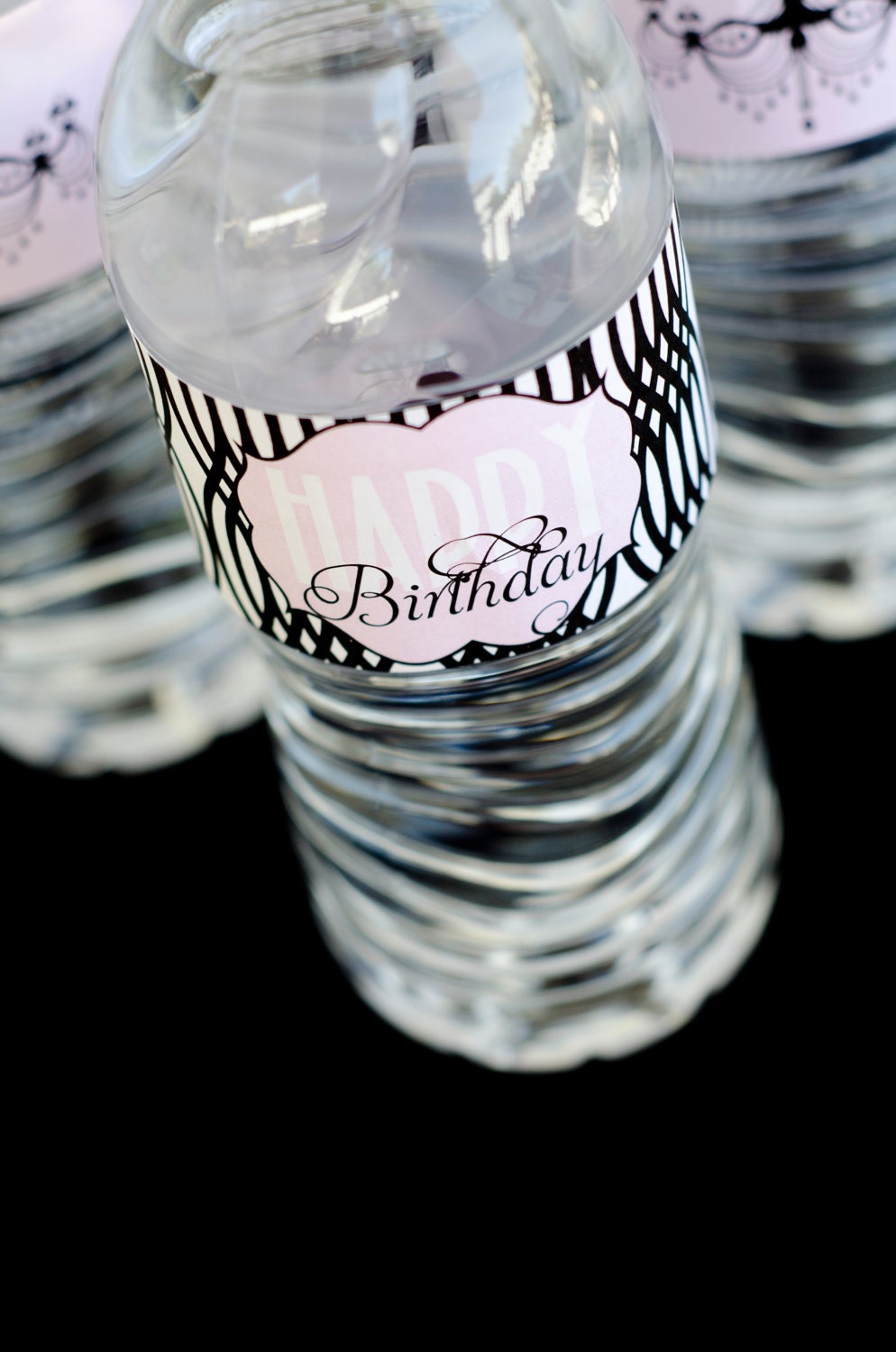 PRINTABLE DRINK LABEL - Modern Pink & Black Birthday Party Collection by Love The Day Il_570xn