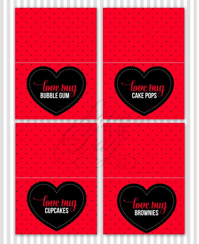 Ladybug Party PRINTABLE Custom Food Labels by Love The Day Il_570xn