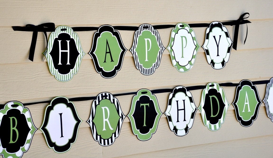 Our Little Man Printable Party DIY Birthday Banner from Love The Day