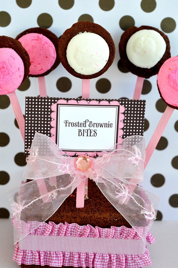 So Girly Baby Shower Printable Party Custom Food Labels by Love The Day