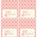 Vintage Pink Baby Shower Party PRINTABLE Food Tent Card by Love The Day