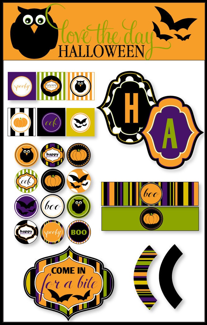 Halloween PRINTABLE PARTY Full Collection by Love The Day