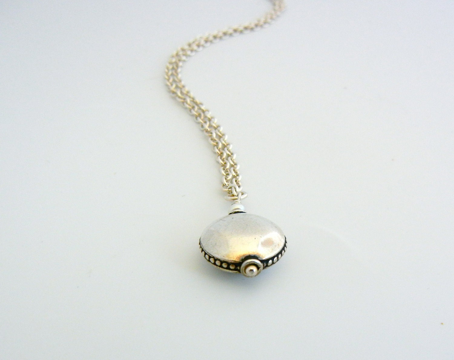 Sterling Silver Chain Necklace, Silver Pendant,Dainty Necklace
