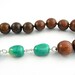 Long Leather Cord Turquoise Necklace