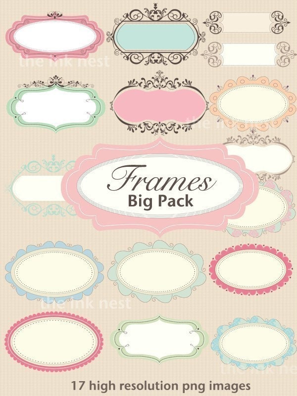 CLIP ART - Frames Big Pack - for commercial and personal use