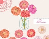 CLIP ART and Photoshop brushes - Bloom - for commercial and personal use