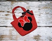 Red and Black Minnie Mouse Toddler Tote - Can Be Personalized