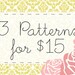 Pick Three Child Patterns for 15