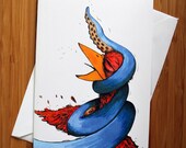 SALE Choke Greeting Card - Blank Inside