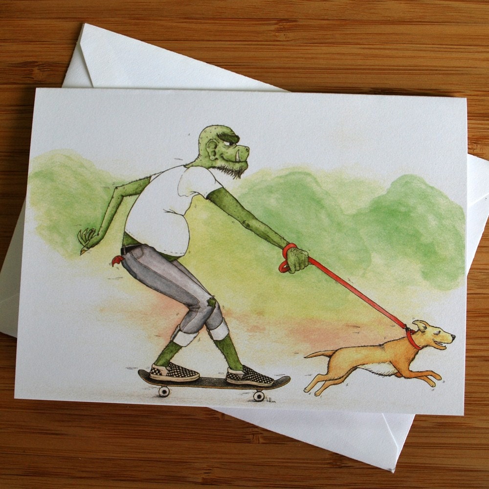 Monsters Best Friend Greeting Card - Blank Inside