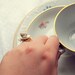 Life is an endless tea party - a tiny teacup ring,  the perfect ring to cheer up your day - Free shipping