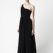 Chloe Maxi Dress - One shoulder, glamorous maxi style, dark navy/midnight blue