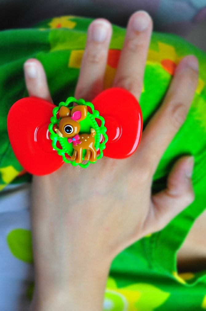 Oversized  Deery Lou Bow ring