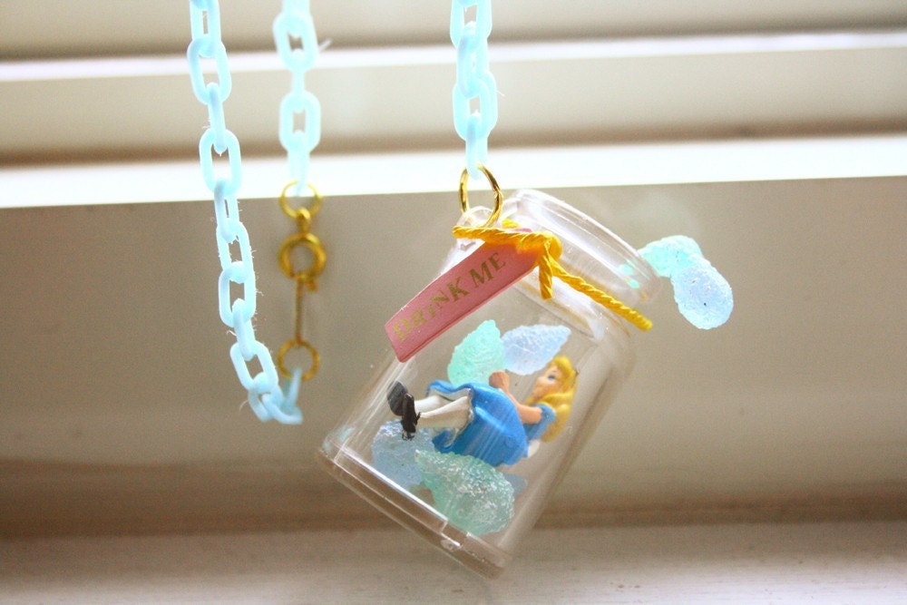 Drink me bottle Alice in Wonderland necklace
