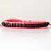 Beaded Friendship Bracelet, Emberglow and Matte Black, Summer Jewelry, Arm Party, Pink and Black
