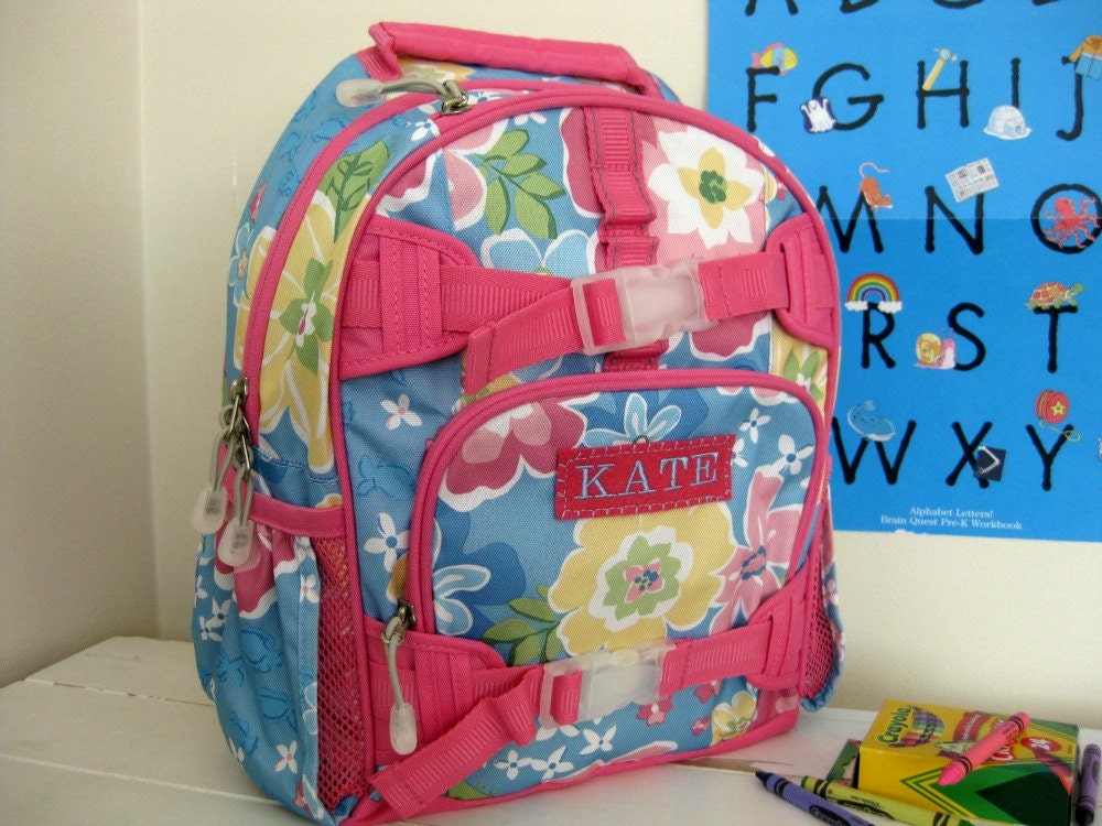 School Backpack Personalized Pottery Barn (Small Size) -- Hibiscus