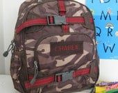 Personalized Kids Backpack Pottery Barn (Small Size) --  Brown Camo